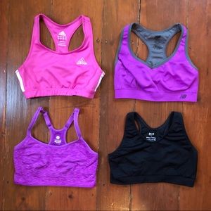 Price-negotiable bundle of 4 sports-bras - Small